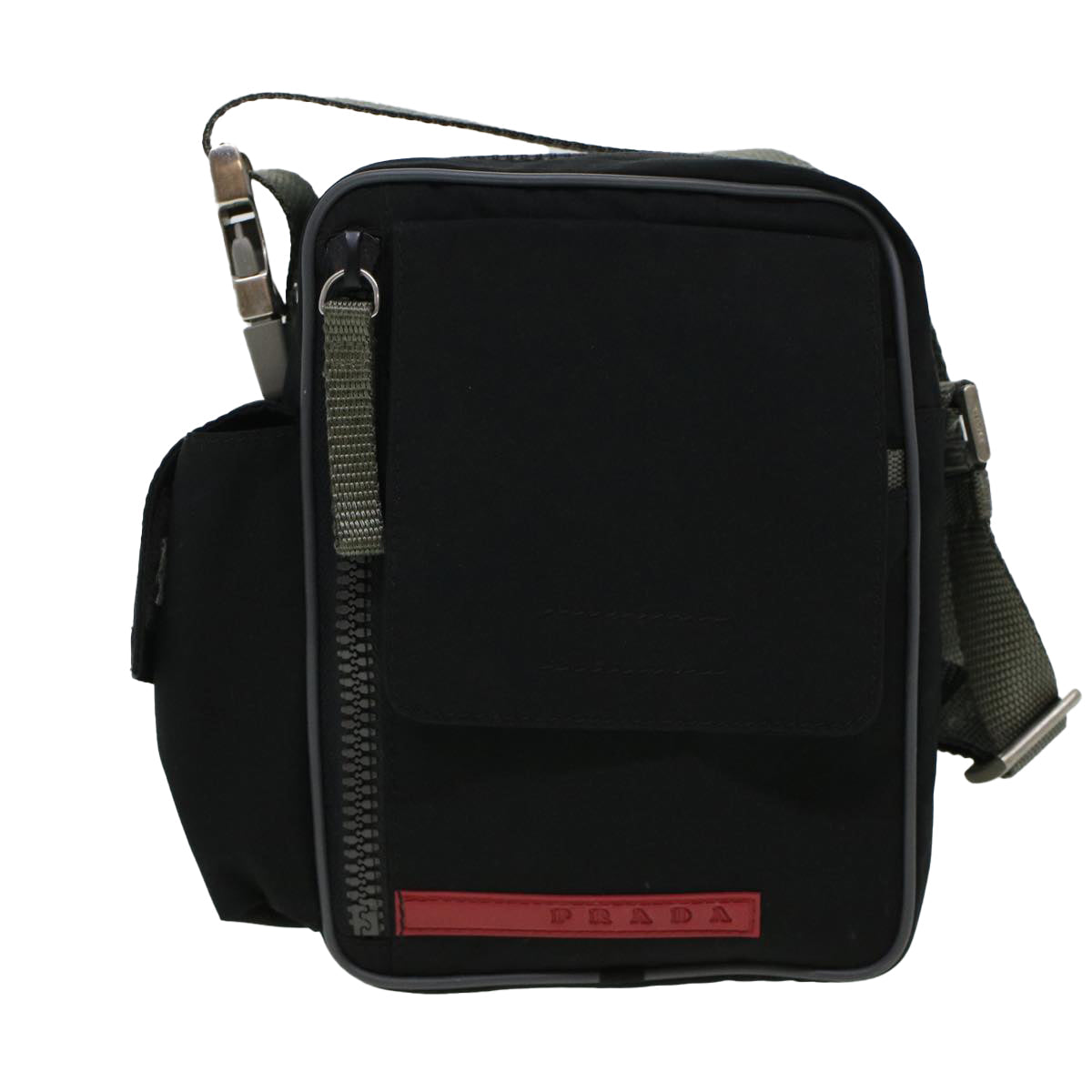 Prada Shoulder Bag Nylon Black  am4341