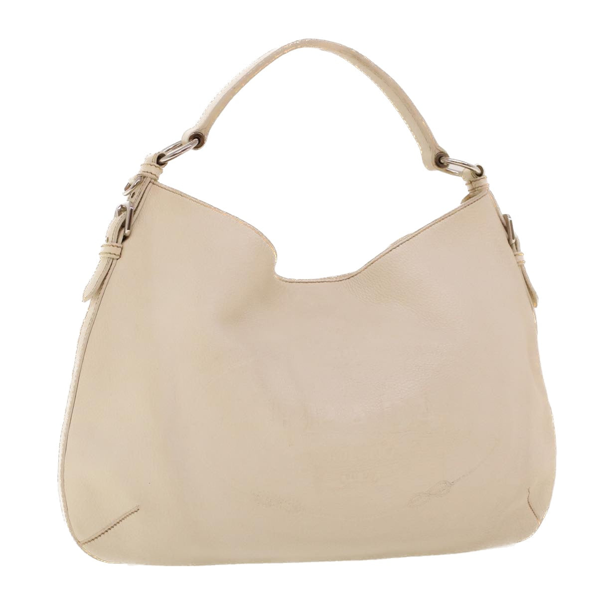 Prada Shoulder Bag Leather White  am4394