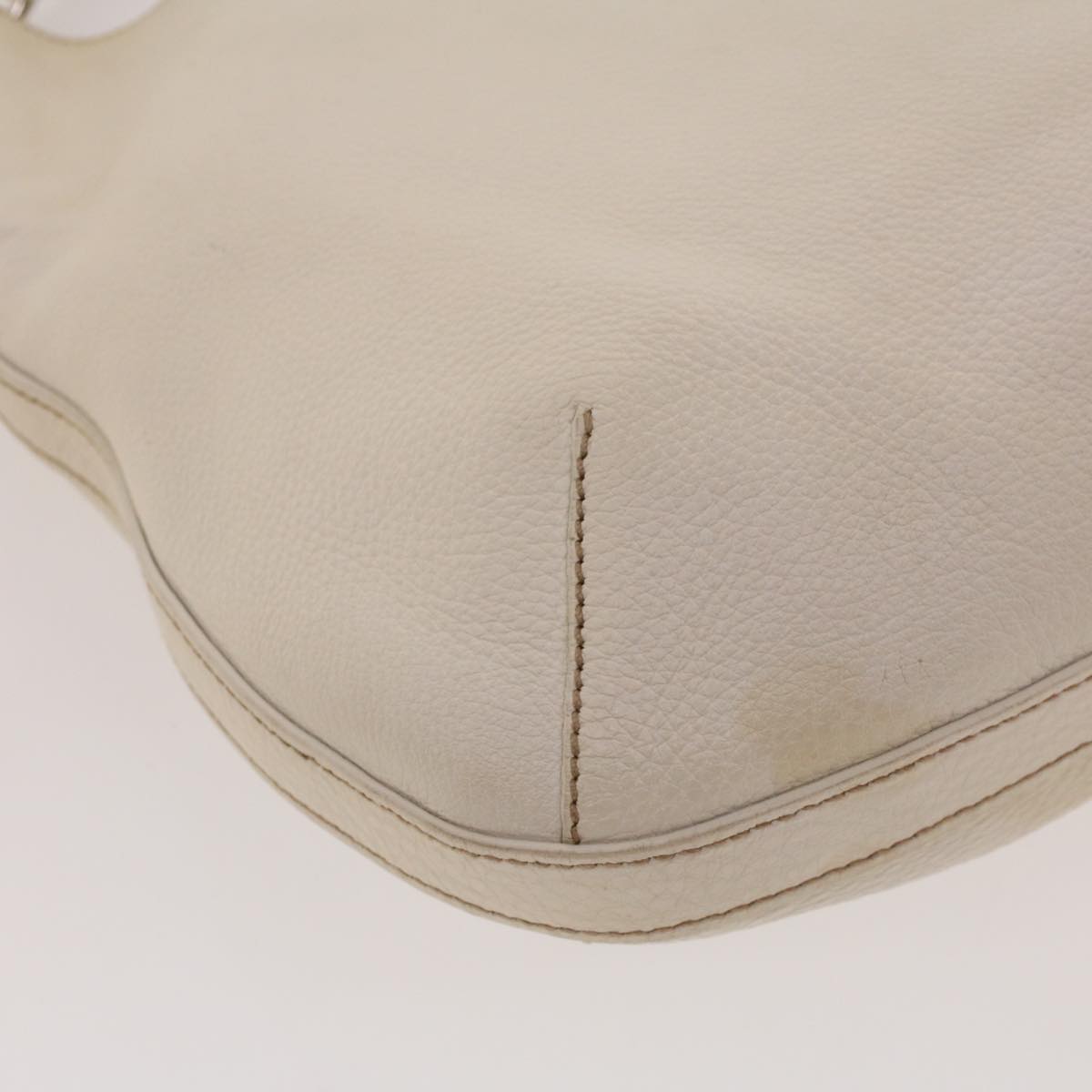 Prada Shoulder Bag Leather White  am4394