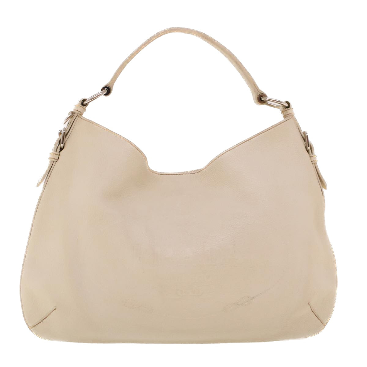 Prada Shoulder Bag Leather White  am4394