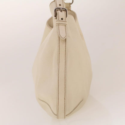 Prada Shoulder Bag Leather White  am4394