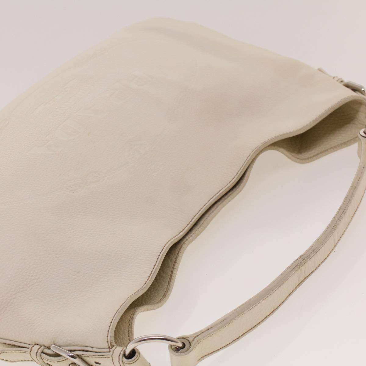 Prada Shoulder Bag Leather White  am4394