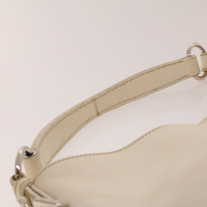 Prada Shoulder Bag Leather White  am4394