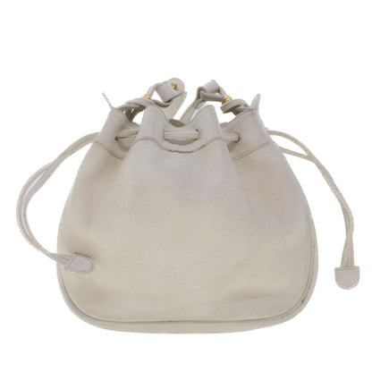GUCCI Shoulder Bag Leather White  am4457