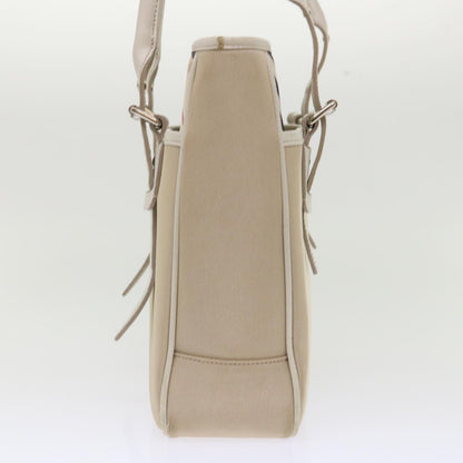 Burberry Nova Check Shoulder Bag Nylon Leather Beige Auth am4592