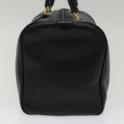 Balenciaga Boston Bag Vintage Leather Black Auth am4980
