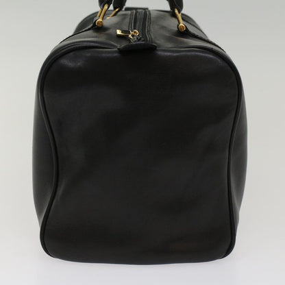 Balenciaga Boston Bag Vintage Leather Black Auth am4980
