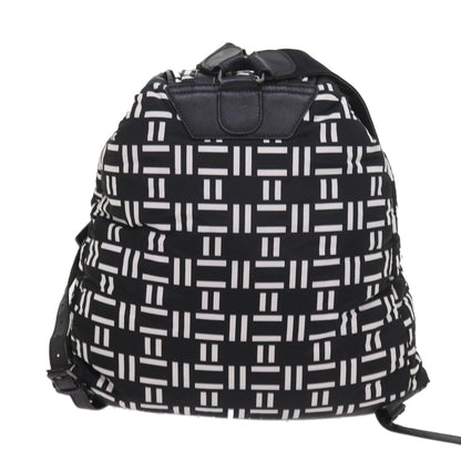 Balenciaga Traveler Backpack Nylon Black White 340139 Auth am5199