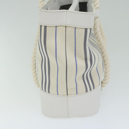 Burberry Hand Bag Canvas Beige Auth am5443