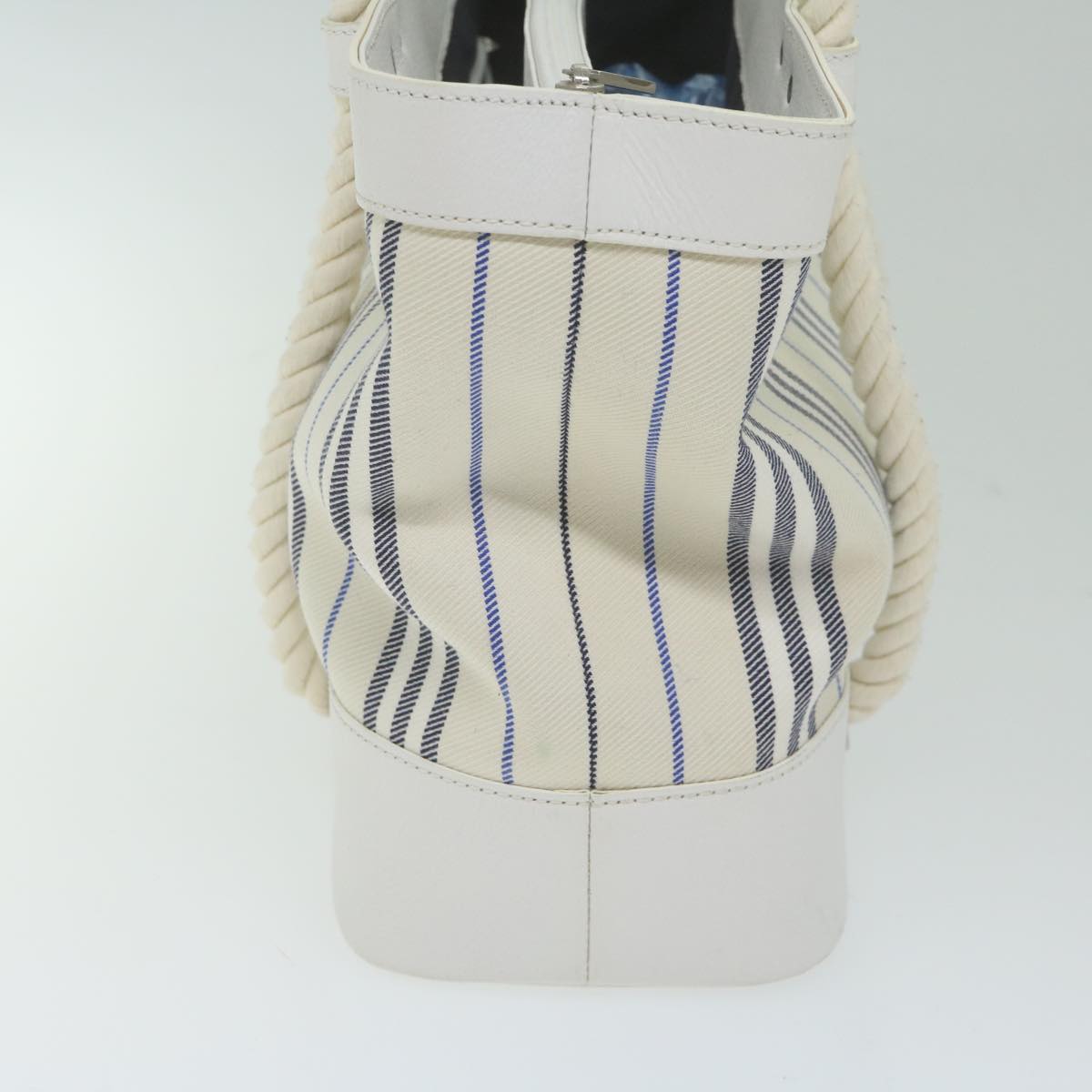 Burberry Hand Bag Canvas Beige Auth am5443