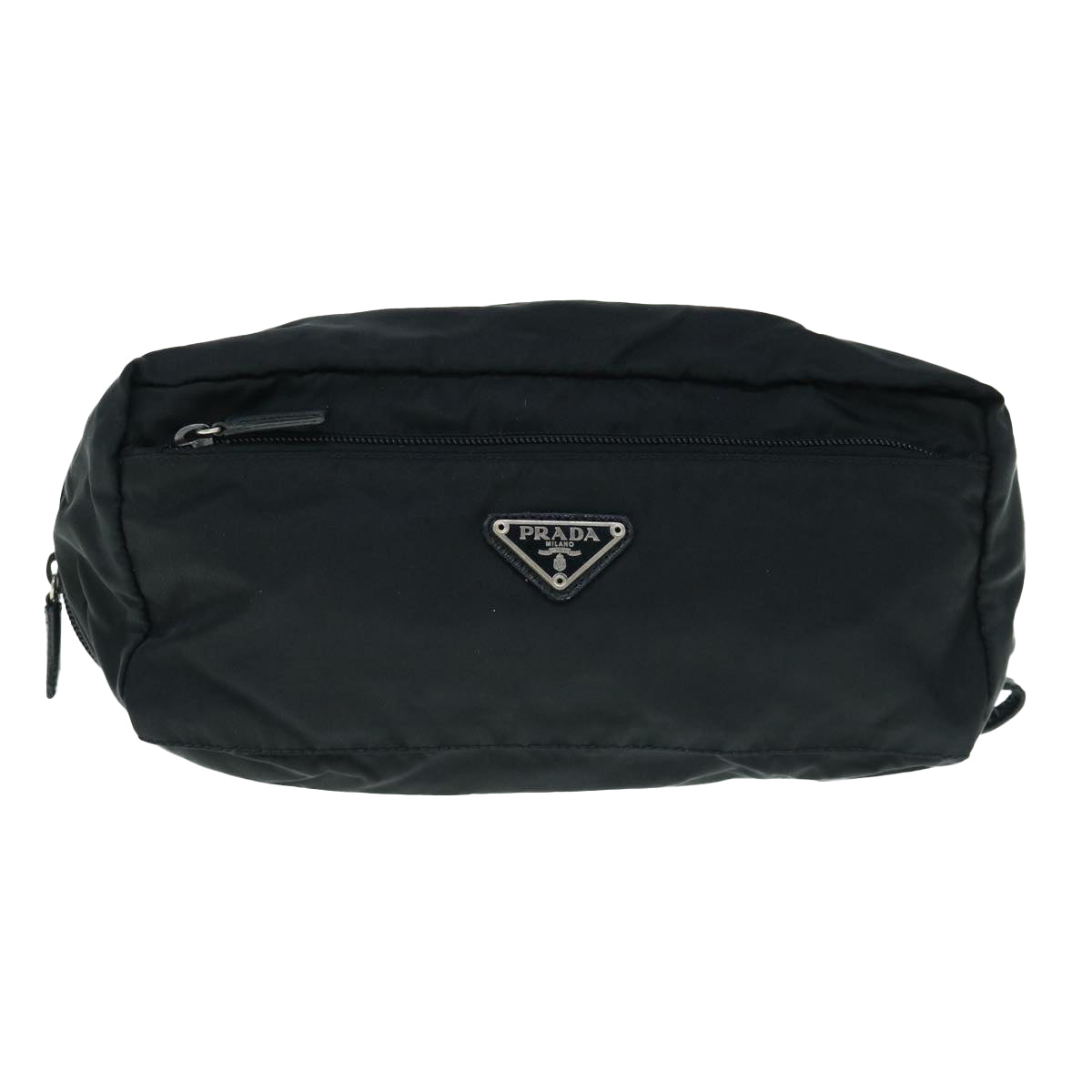 PRADA Clutch Bag Nylon Black Auth am5577