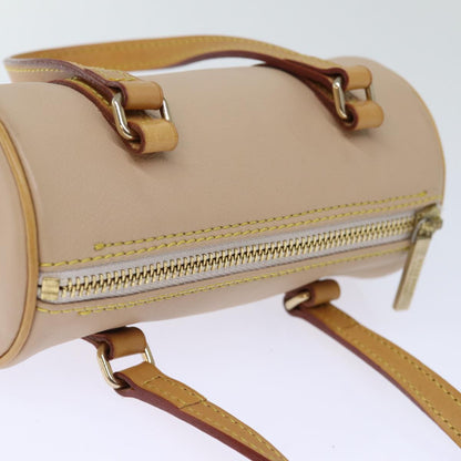 BURBERRY Blue Label Mini Hand Bag Leather Beige Auth am6171