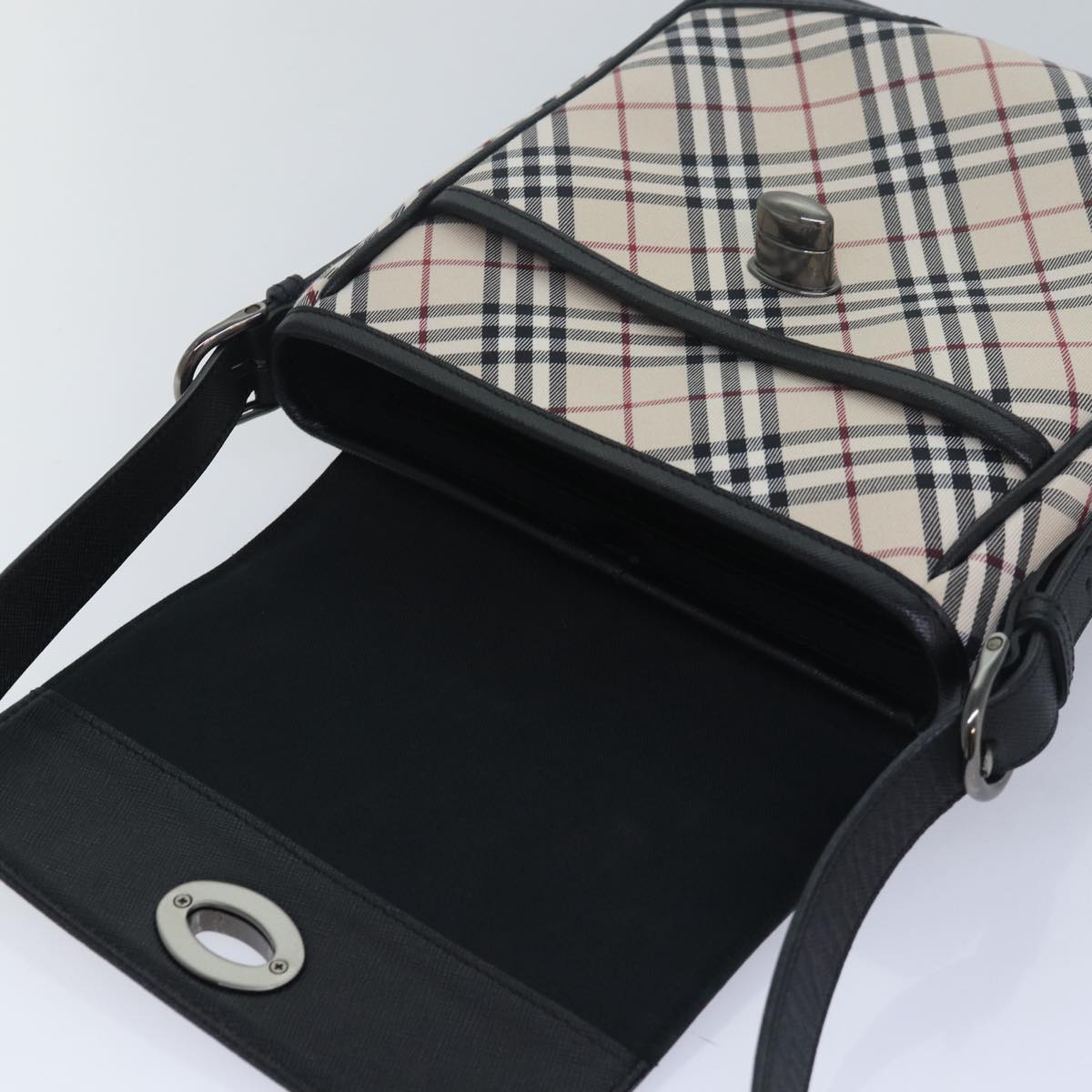 BURBERRYSs Nova Check Shoulder Bag Canvas Beige Auth am6582A