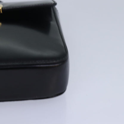 PRADA Ribbon Hand Bag Patent leather Black Auth am6589A