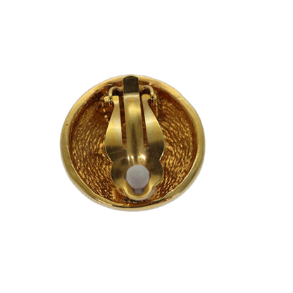 Chanel COCO Mark Earring metal Gold CC Auth am6613