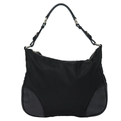 PRADA Shoulder Bag Nylon Black Auth am6640