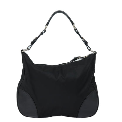 PRADA Shoulder Bag Nylon Black Auth am6640