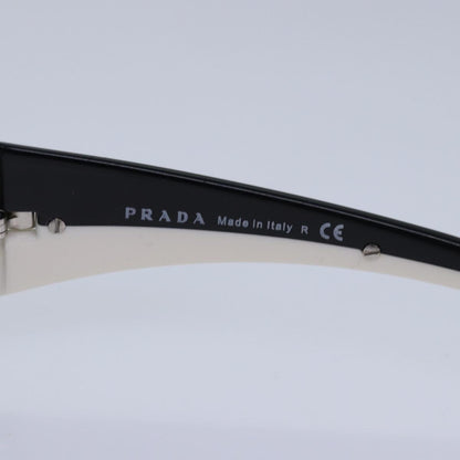 PRADA Sunglasses Black White Auth am6642