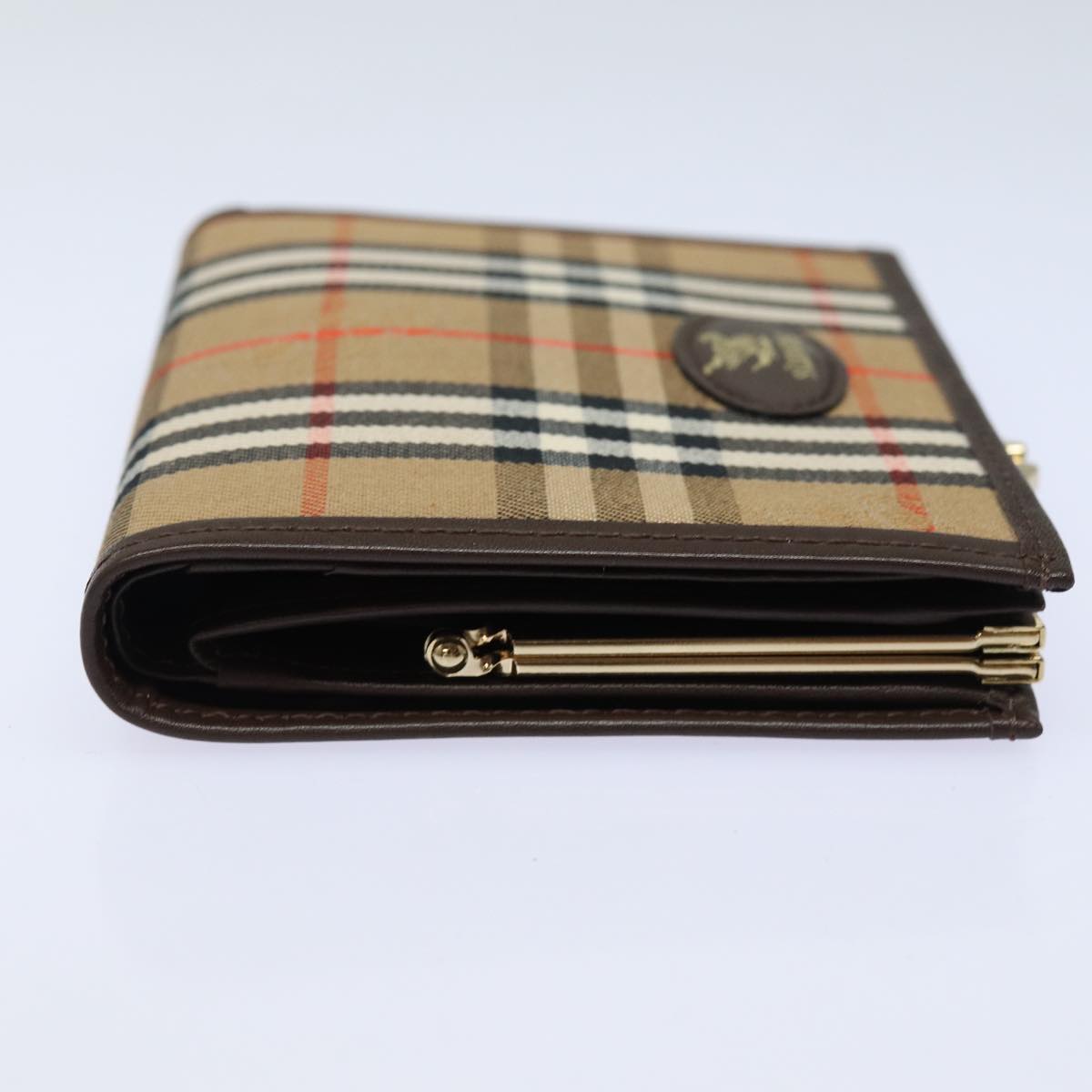 BURBERRYSs Nova Check Wallet Canvas Beige Auth am6671