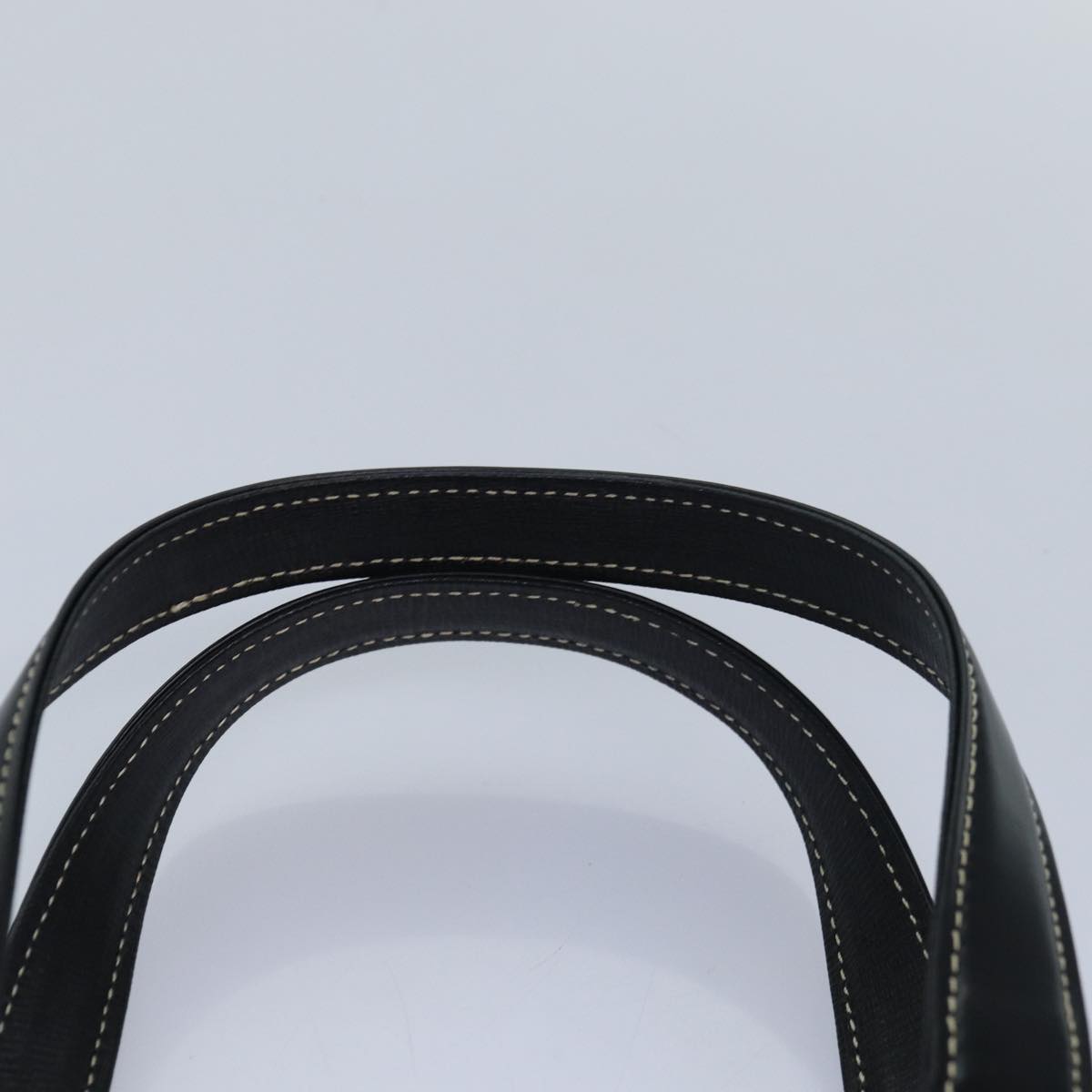 BURBERRYSs Hand Bag Leather Black Auth am6686