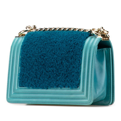 Chanel Boy Chanel Shearling Shoulder Bag
