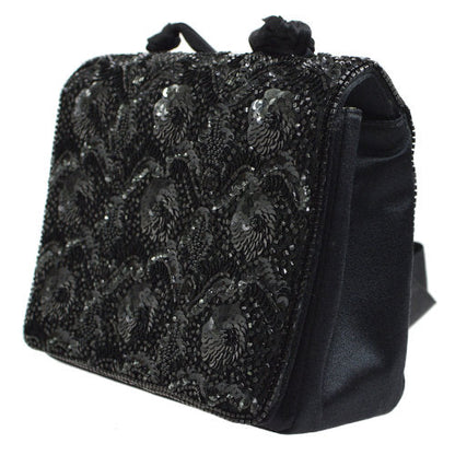 CHANEL 1994-1996 Sequins CC Cross Body Shoulder Bag Black AK35552h