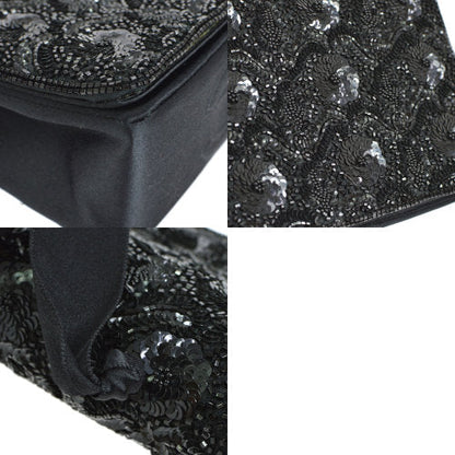 CHANEL 1994-1996 Sequins CC Cross Body Shoulder Bag Black AK35552h