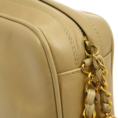 CHANEL 1994-1996 Triple CC Camera Bag Small Beige Lambskin 01999