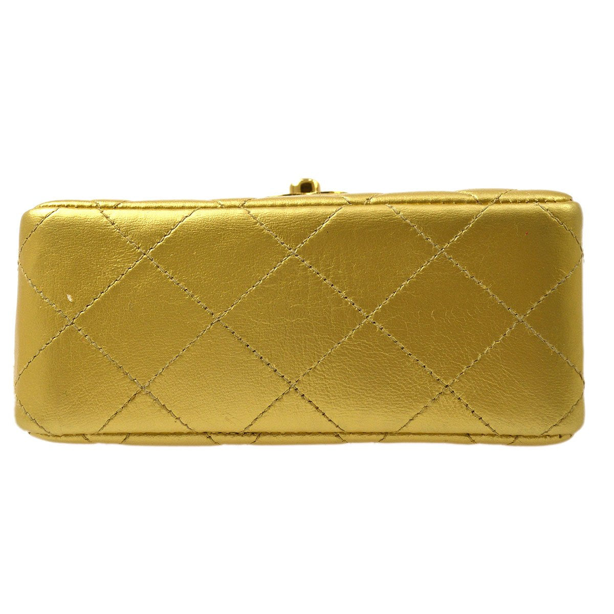 CHANEL Classic Flap Handbag Micro Gold Lambskin ao29040