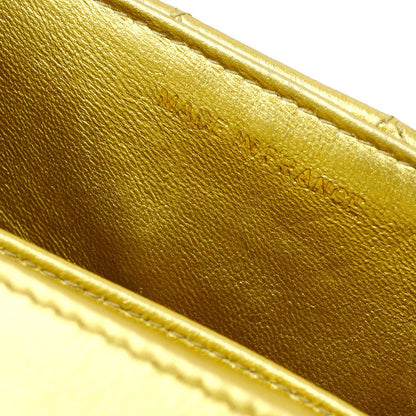 CHANEL Classic Flap Handbag Micro Gold Lambskin ao29040