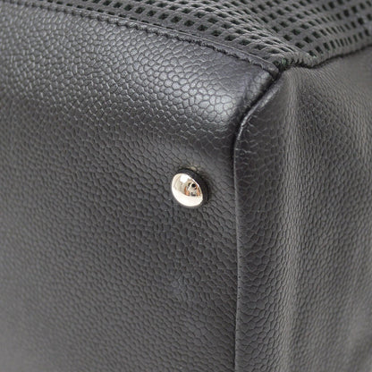 CHANEL 2004-2005 Black Caviar Perforated Handbag ao30862