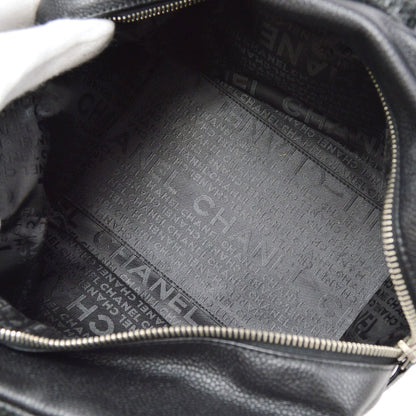 CHANEL 2004-2005 Black Caviar Perforated Handbag ao30862
