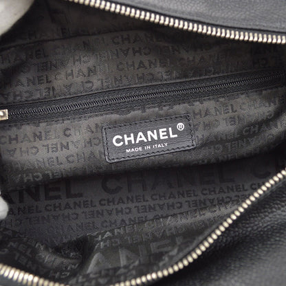 CHANEL 2004-2005 Black Caviar Perforated Handbag ao30862
