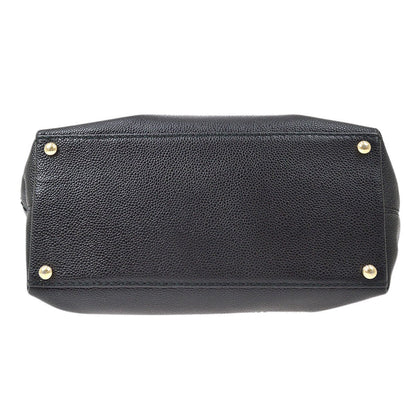 CHANEL 2001-2003 CC Handbag Black Caviar ao31527