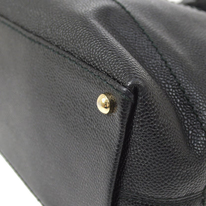 CHANEL 2001-2003 CC Handbag Black Caviar ao31527