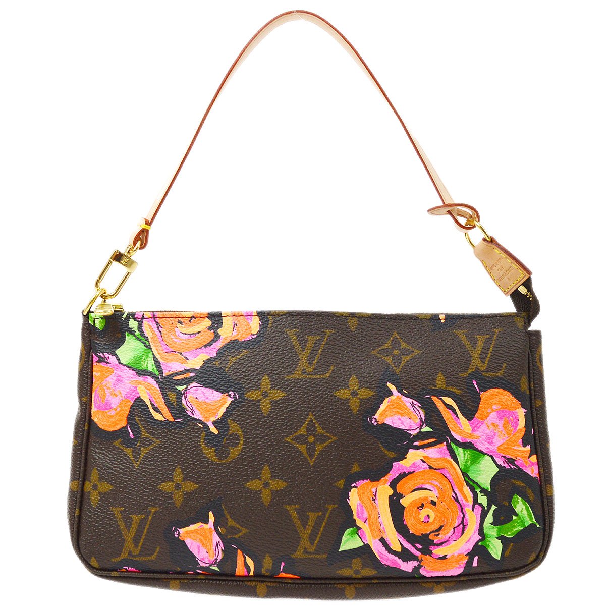 LOUIS VUITTON★ 2009 POCHETTE ACCESSOIRES MONOGRAM ROSE M48615 32849
