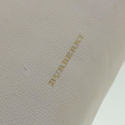 Burberry Nova Check Shoulder Bag Leather Beige Auth ar10452