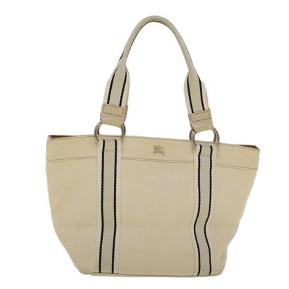 Burberry Blue Label Tote Bag Canvas Beige Auth ar10721