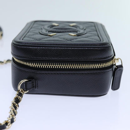 Chanel Chain CC Figly Mini Bag Caviar Skin Black A CC Auth arA