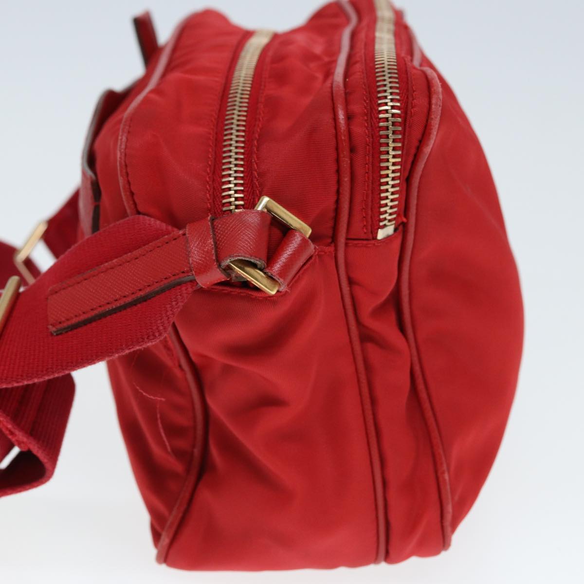 PRADA Shoulder Bag Nylon Red Auth ar11981