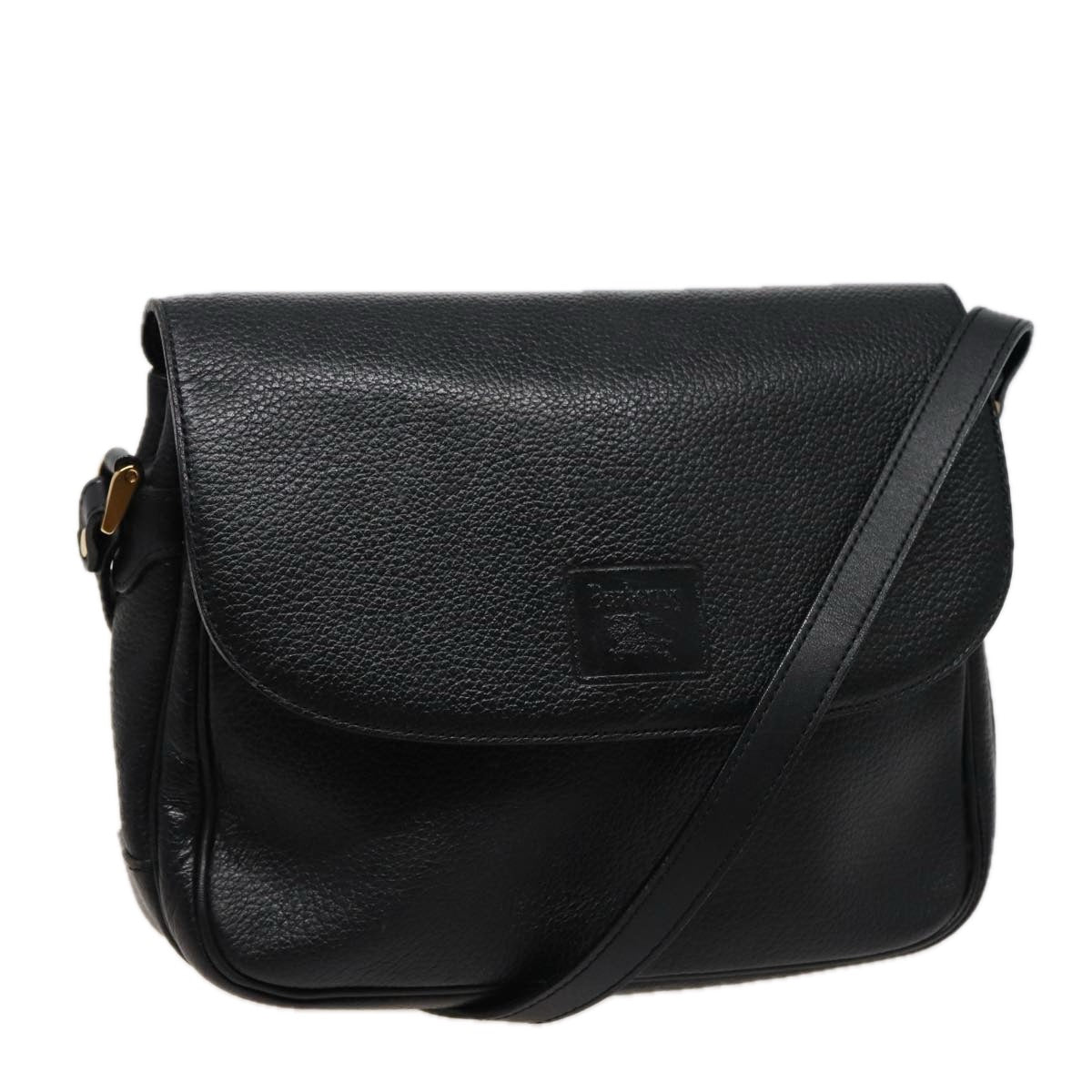 BURBERRYSs Shoulder Bag Leather Black Auth ar11985