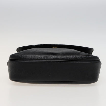 BURBERRYSs Shoulder Bag Leather Black Auth ar11985