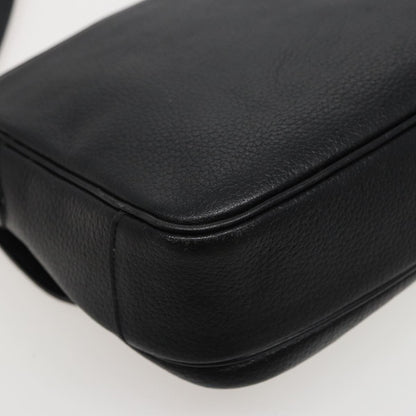 BURBERRYSs Shoulder Bag Leather Black Auth ar11985