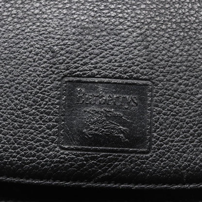 BURBERRYSs Shoulder Bag Leather Black Auth ar11985