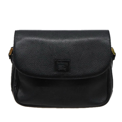BURBERRYSs Shoulder Bag Leather Black Auth ar11985