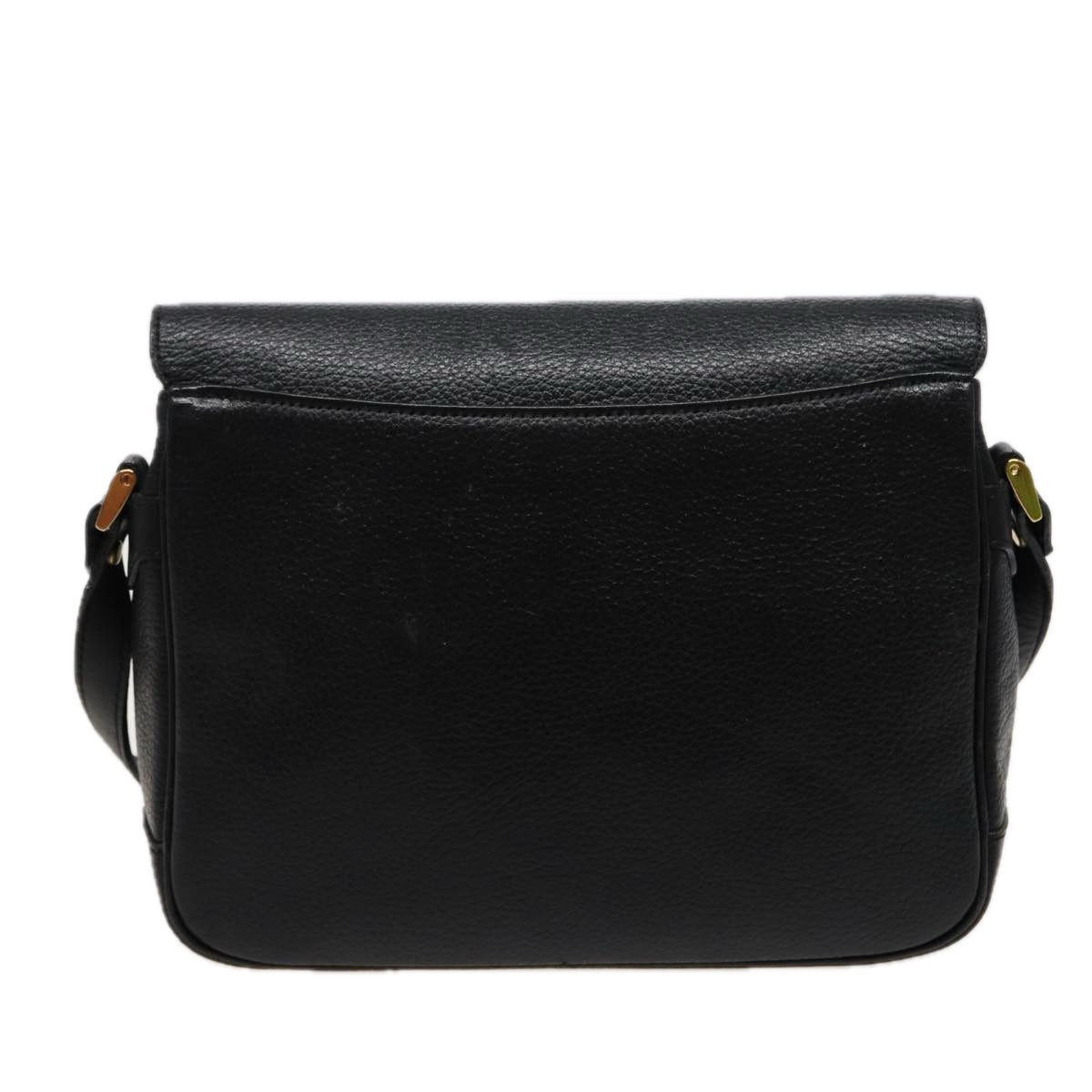 BURBERRYSs Shoulder Bag Leather Black Auth ar11985