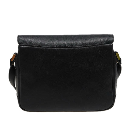 BURBERRYSs Shoulder Bag Leather Black Auth ar11985
