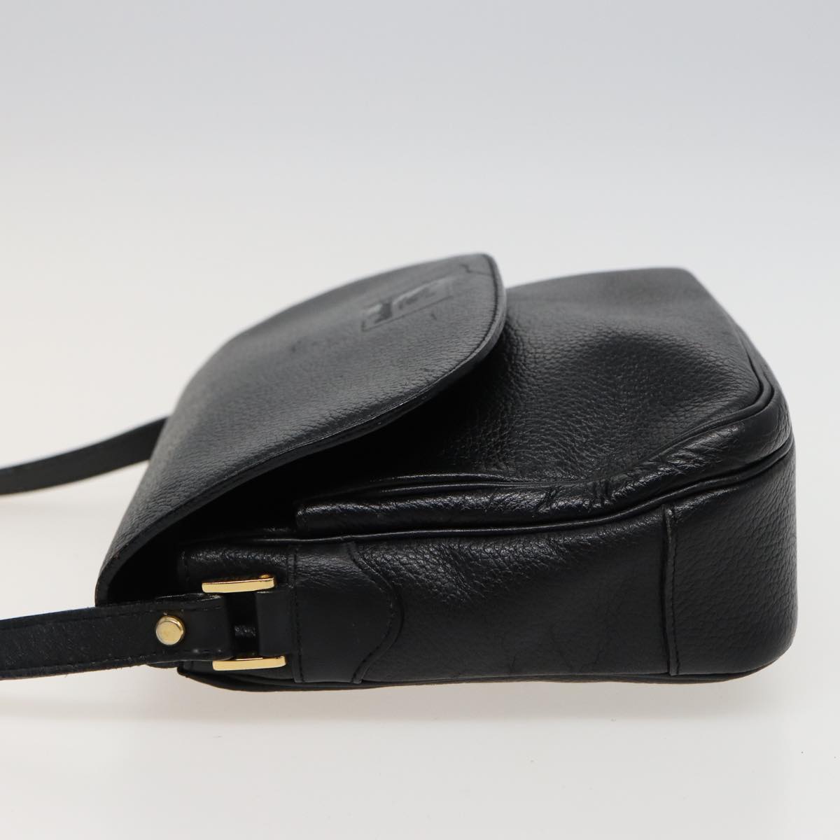 BURBERRYSs Shoulder Bag Leather Black Auth ar11985