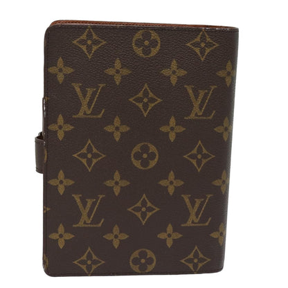 LOUIS VUITTON Monogram Agenda MM Day Planner Cover R20105 LV Auth ar12026