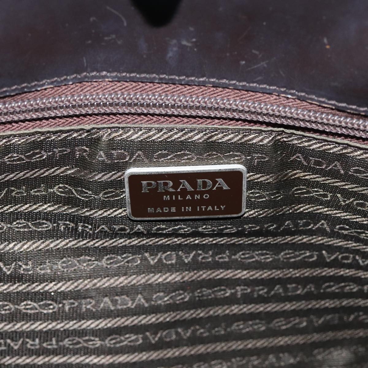 PRADA Tote Bag Canvas Gray Auth ar12035